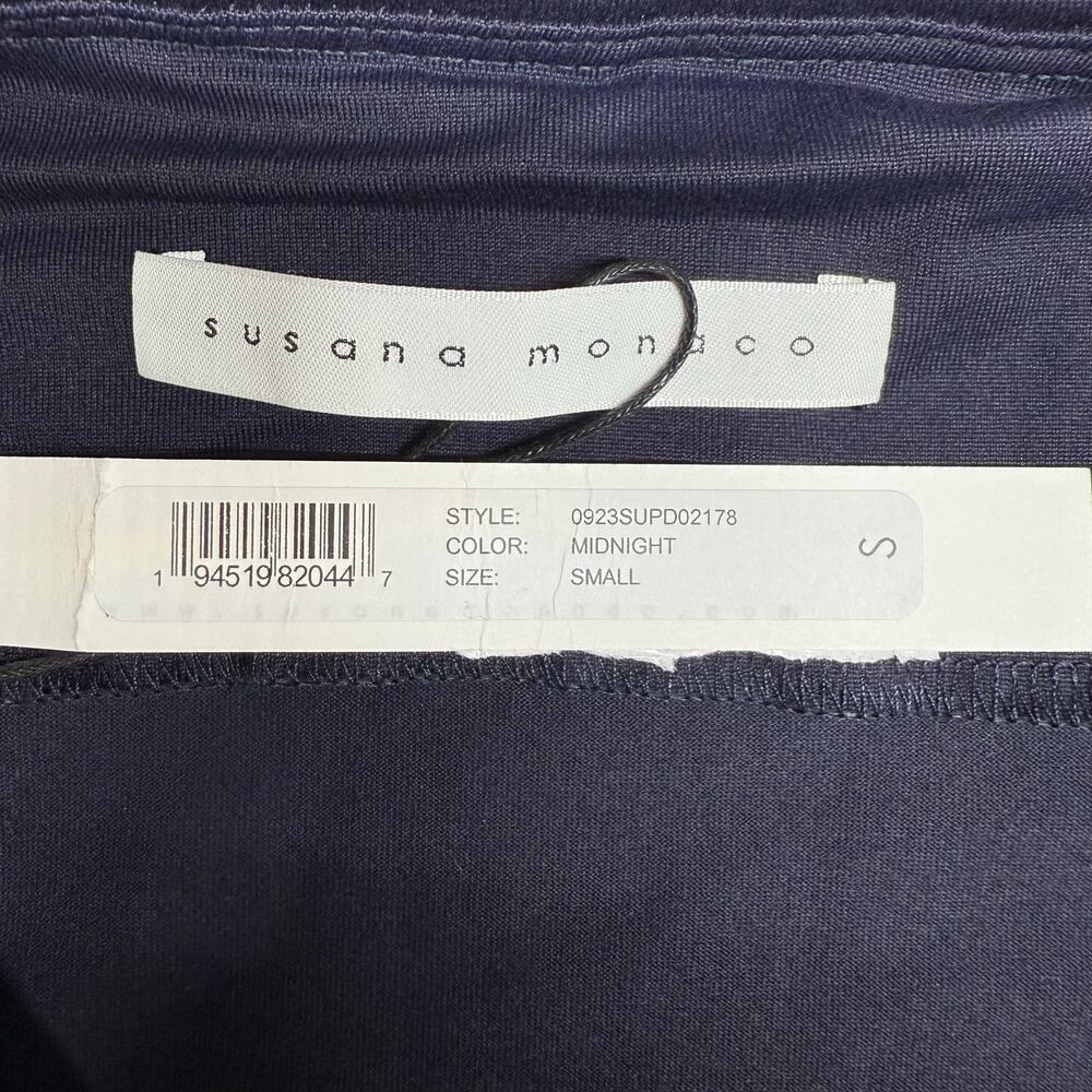 NWT | Susana Monaco | Strapless Bodycon Midi Dress | Midnight | Size S - Picture 7 of 12